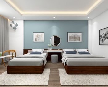 Thi công phòng đôi khách sạn Ngọc Vy tại Quận 12, Hồ Chí Minh KS002